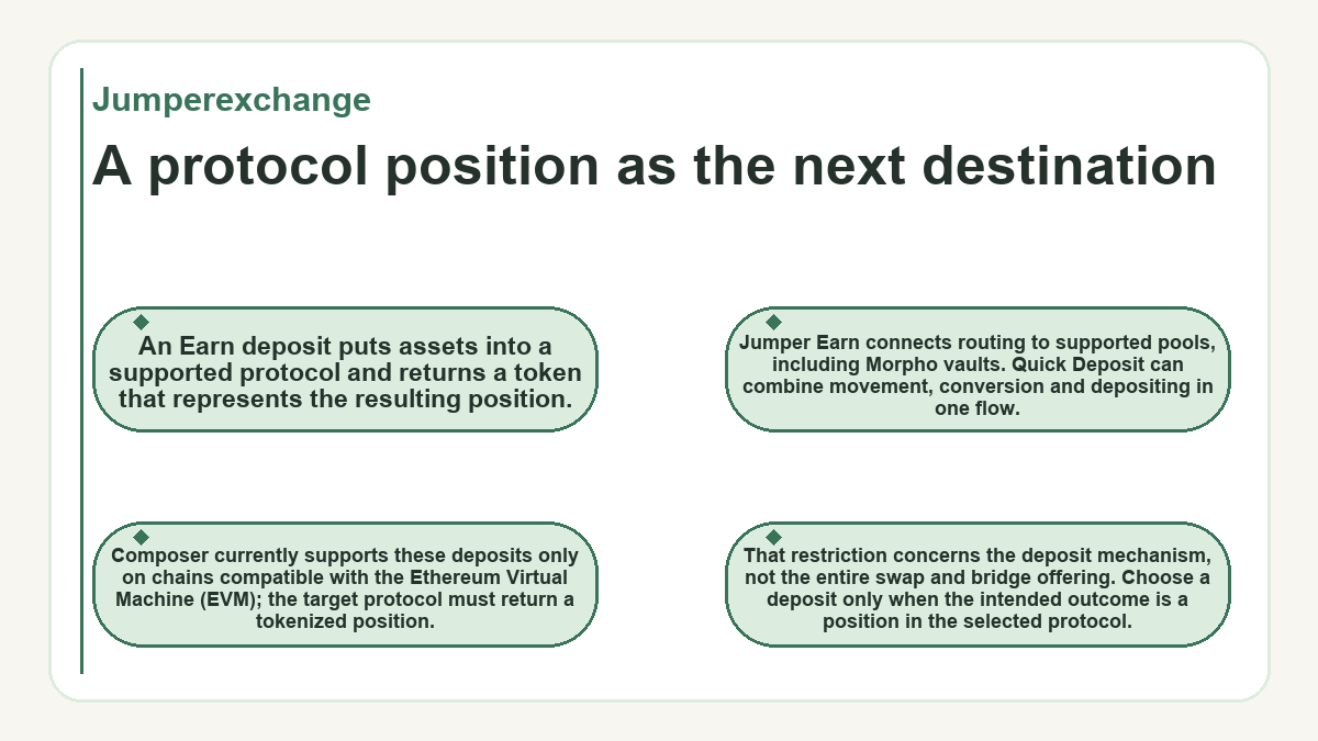 A protocol position as the next destination (Jumperexchange)